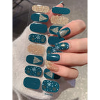 Christmas Snowflake Gel Nail Art Wraps