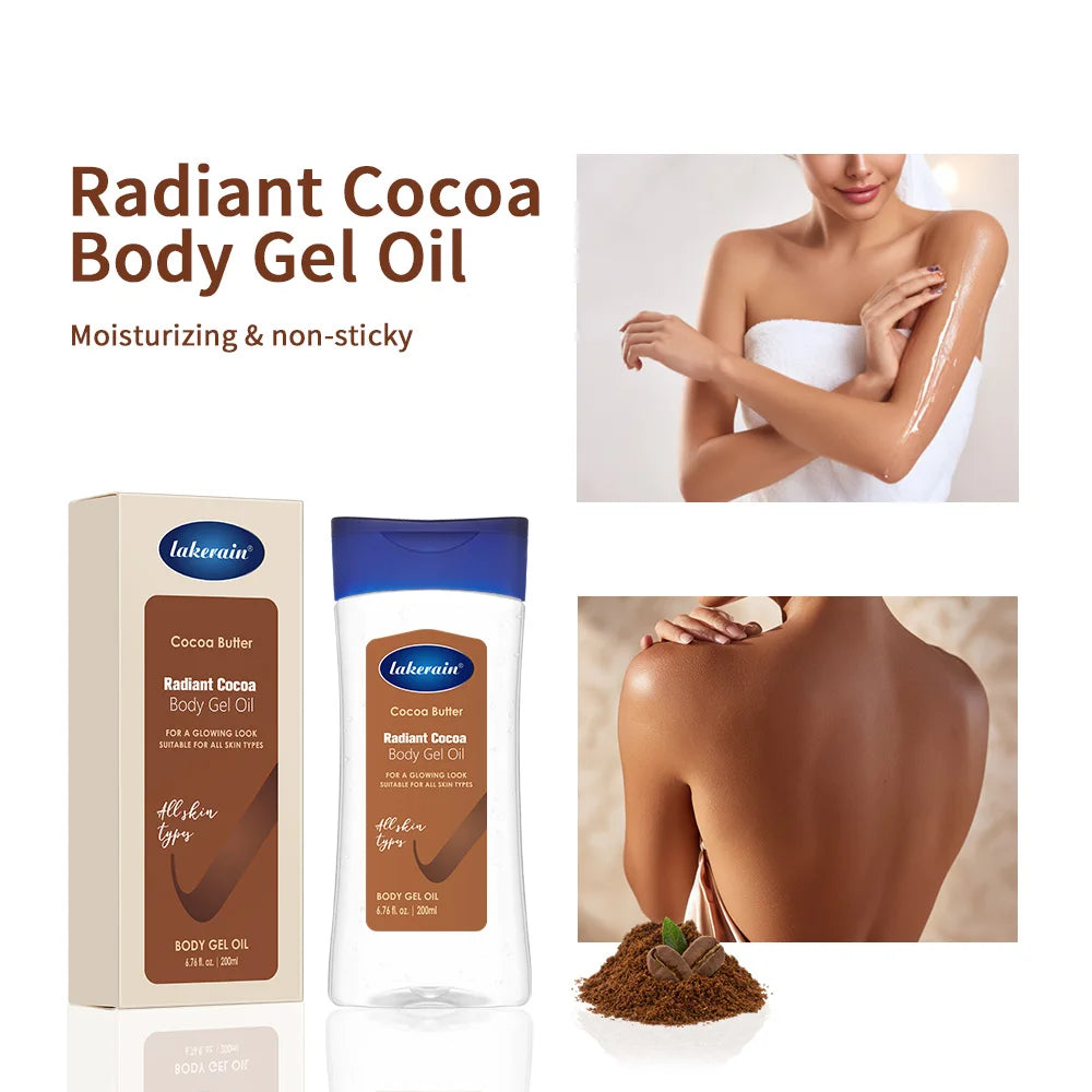 Radiant Cocoa Body Oil Gel for Deep Hydration and Glowing Skin - 24