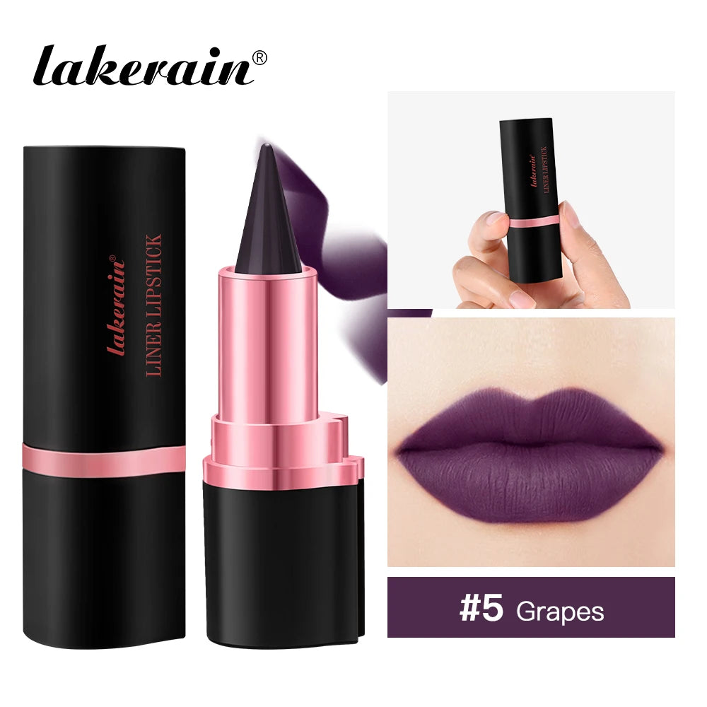 2-in-1 Waterproof Matte Lipstick and Lip Liner Crayon - 29