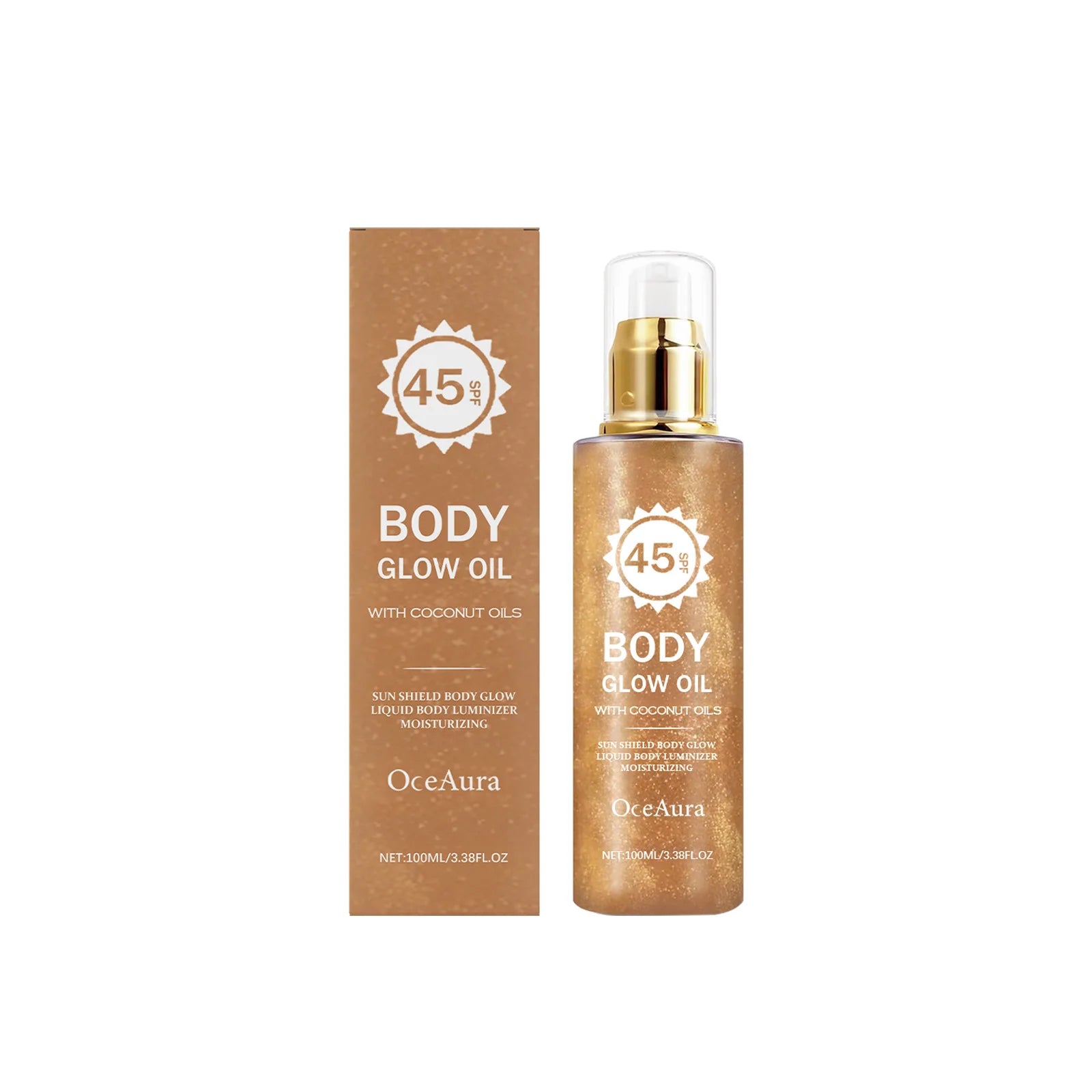 SPF 45 Shimmering Coconut Body Oil Sunscreen - 7