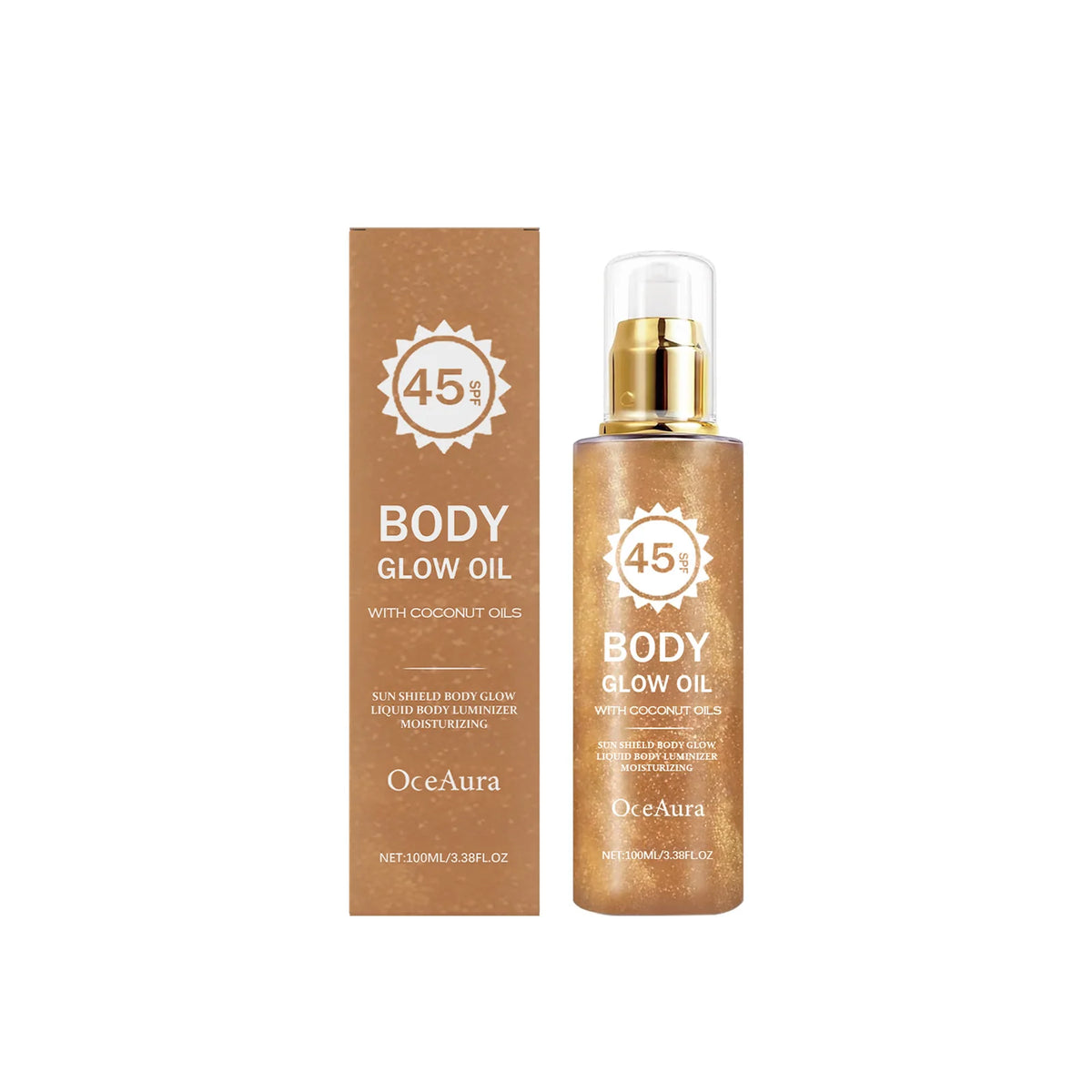 SPF 45 Shimmering Coconut Body Oil Sunscreen