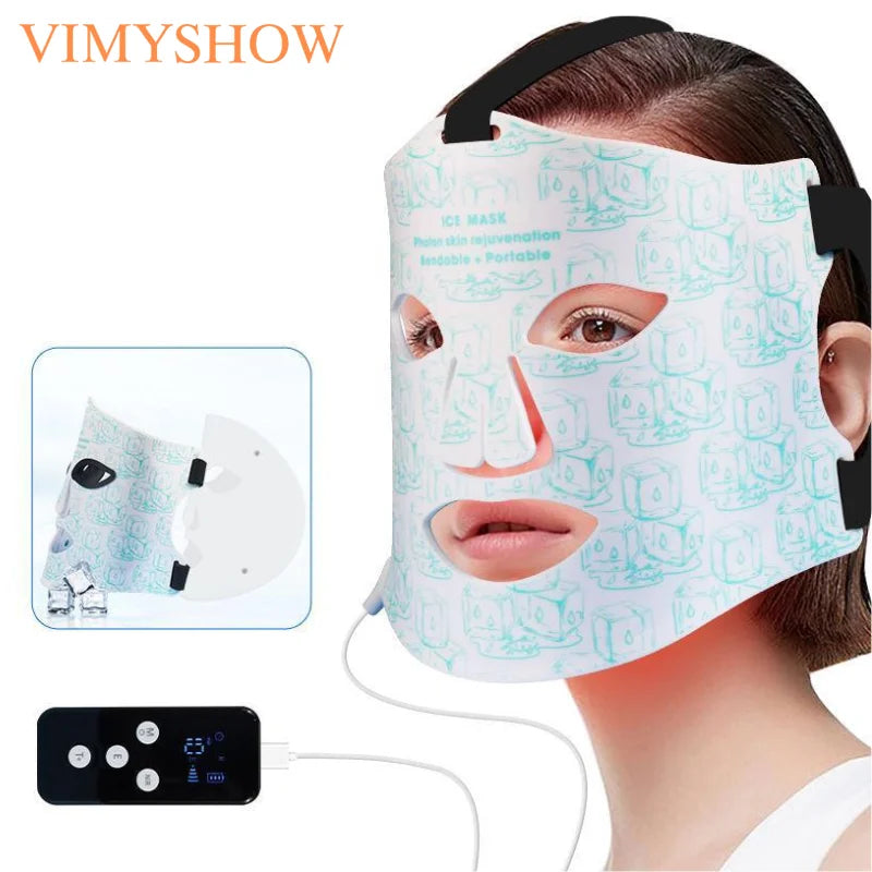 LED Red Light Therapy Face Mask with Cooling Gel Pack - 1