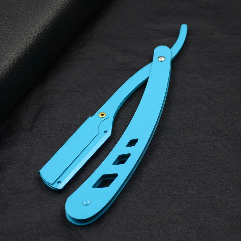 Professional Stainless Steel Folding Straight Edge Barber Razor - 18