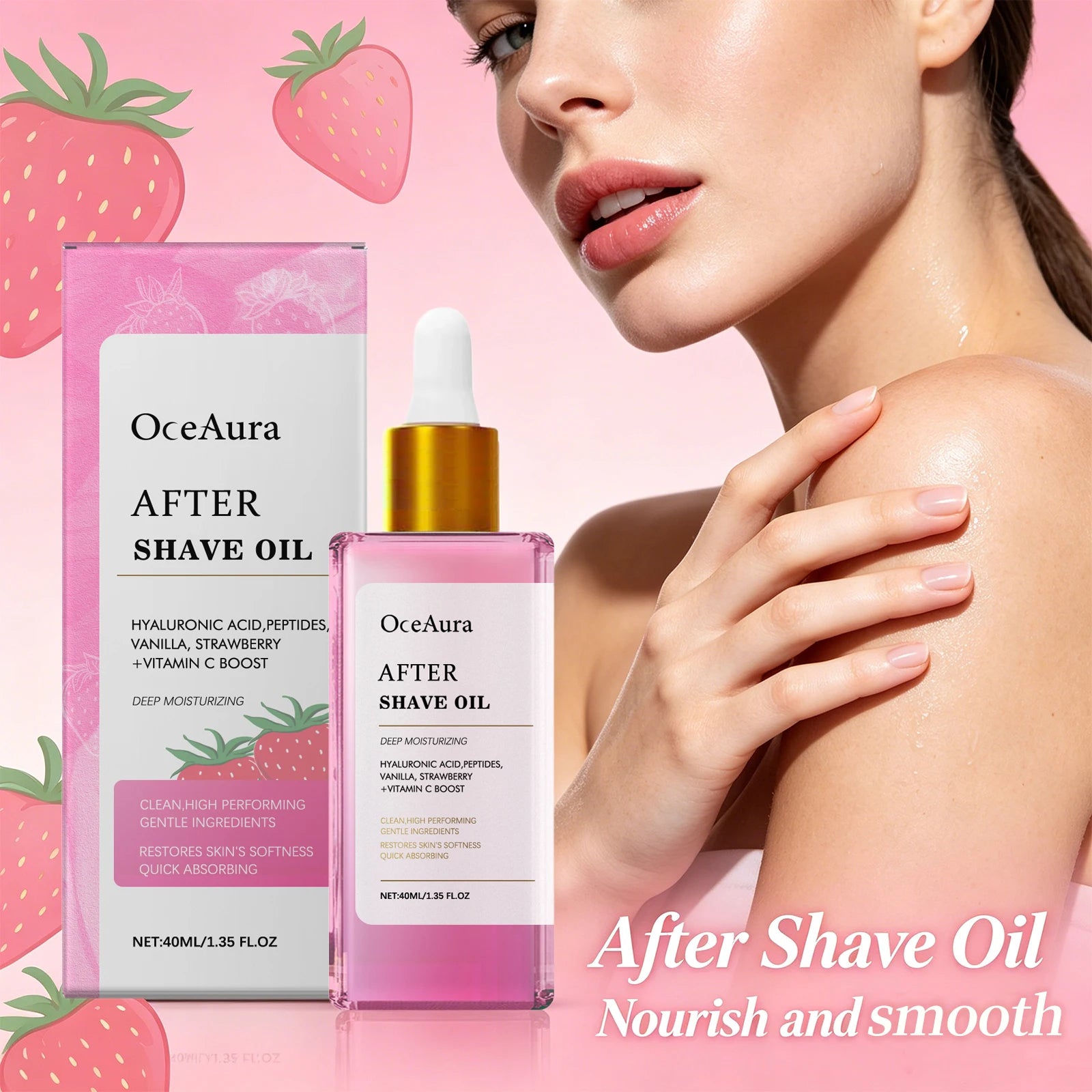Strawberry Scented Soothing After Shave Oil for Women - 5