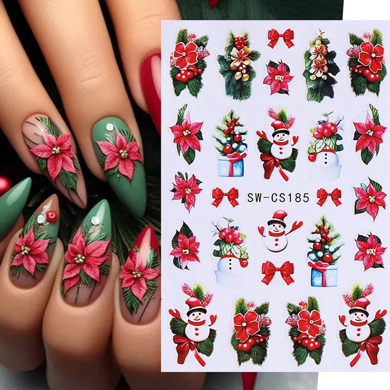 3D Christmas Cartoon Nail Art Sticker Decals - 8