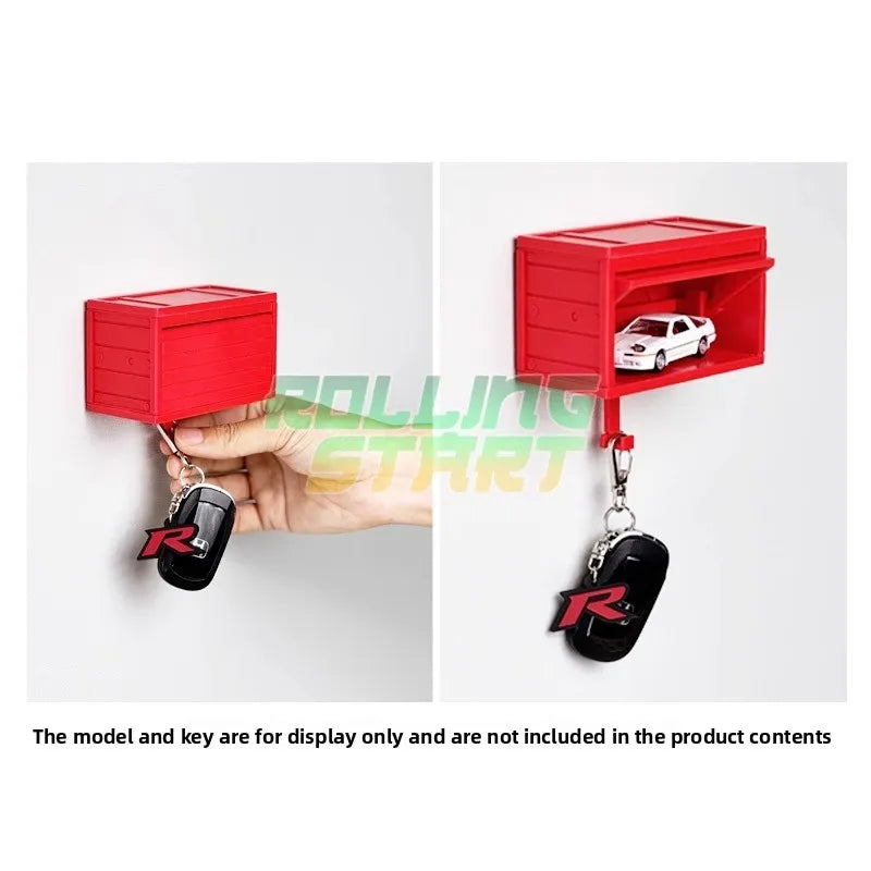 1:64 Scale Model Car Garage Wall Key Holder with Display Shelf - 3