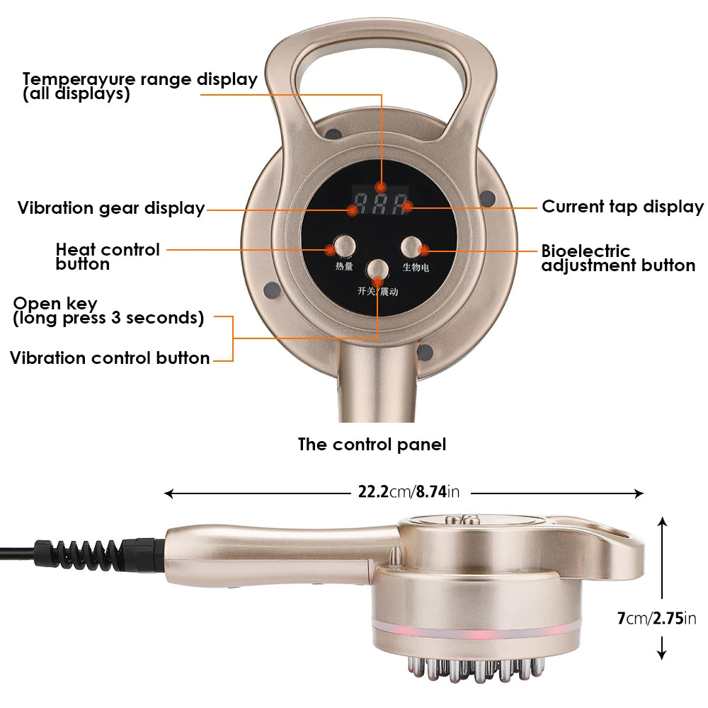 Electric Microcurrent Meridian Body Massager with Heat and Vibration
