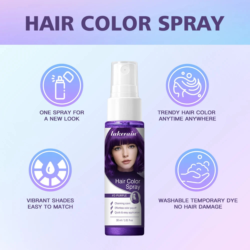 Temporary Washable Hair Color Spray for Parties and Styling