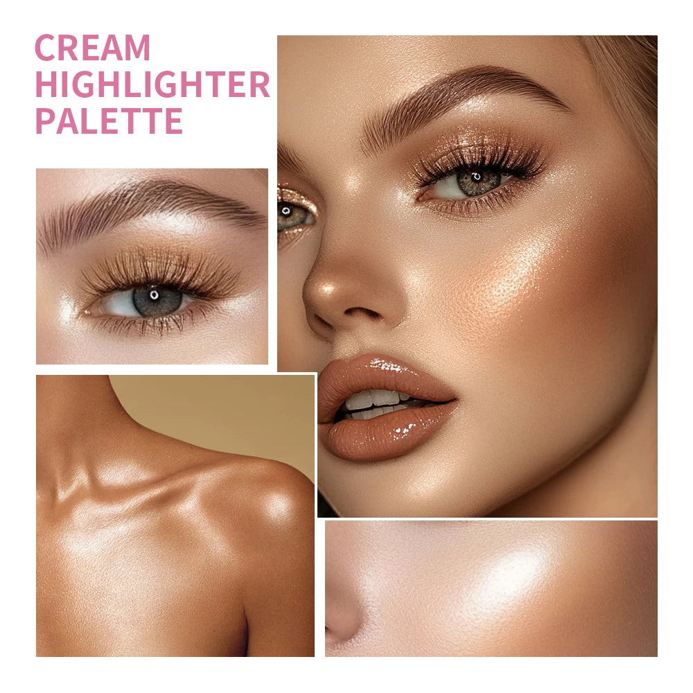 8-Color Cream Highlighter and Contouring Palette
