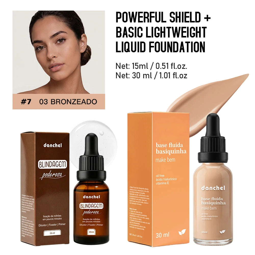 Liquid Foundation and Primer Makeup Set