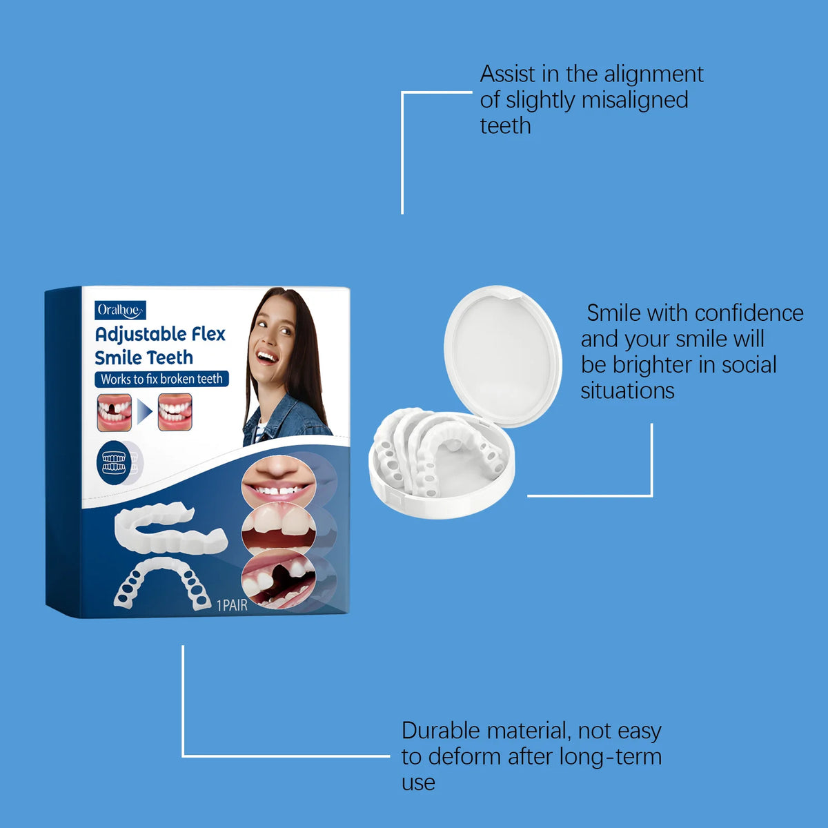 Adjustable Snap-On Dentures for Instant Smile Repair