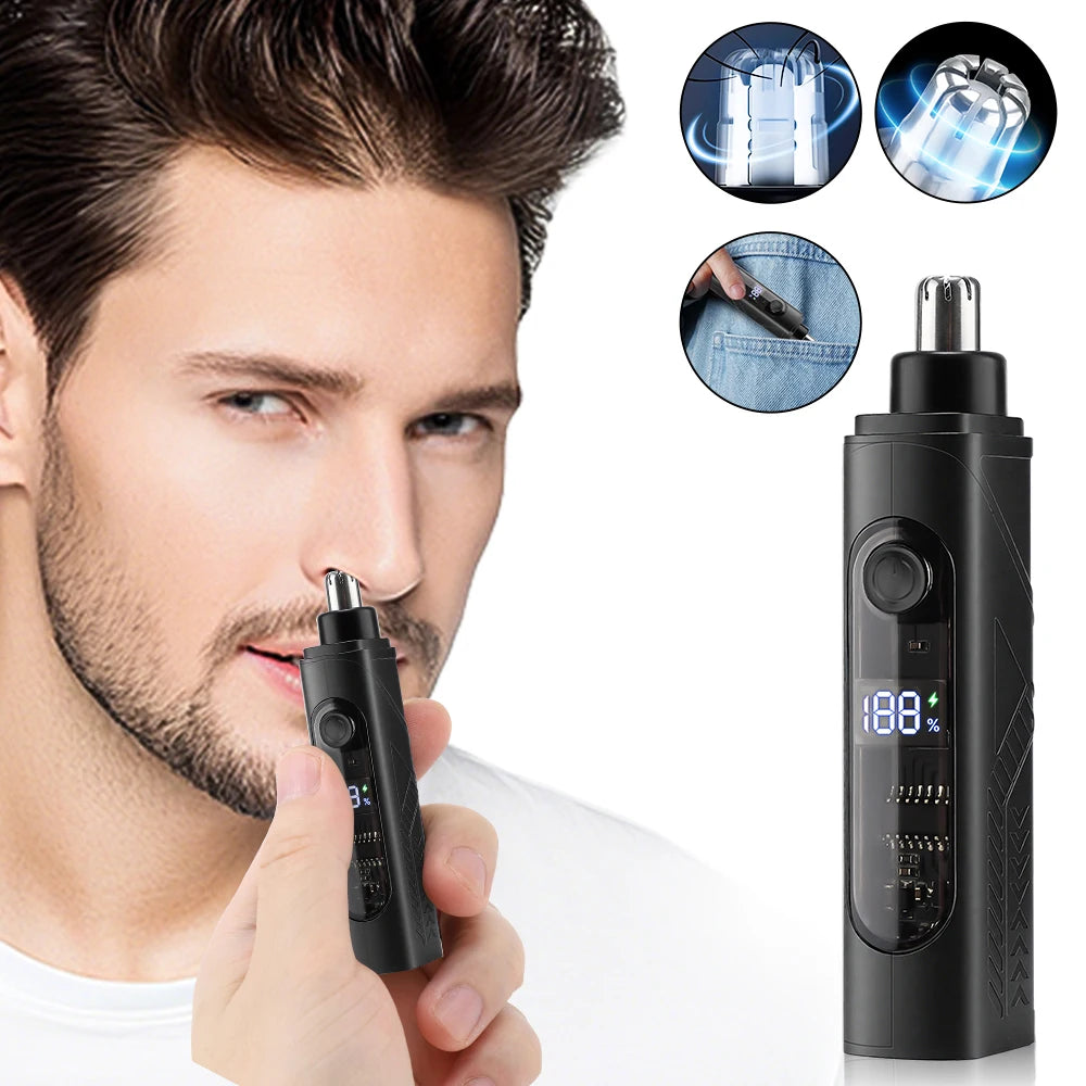 Rechargeable Electric Nose and Ear Hair Trimmer - 7