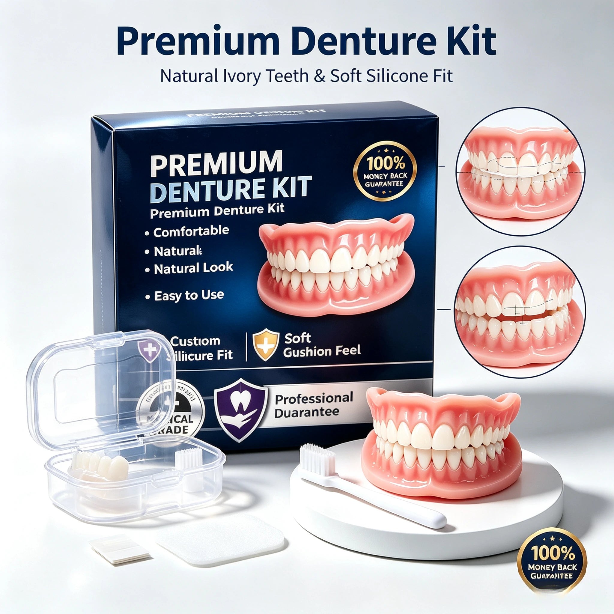 Temporary Silicone Cosmetic Denture Kit for Natural Smile - 7