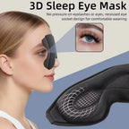 3D Memory Foam Contoured Sleep Mask for Total Light Blockout