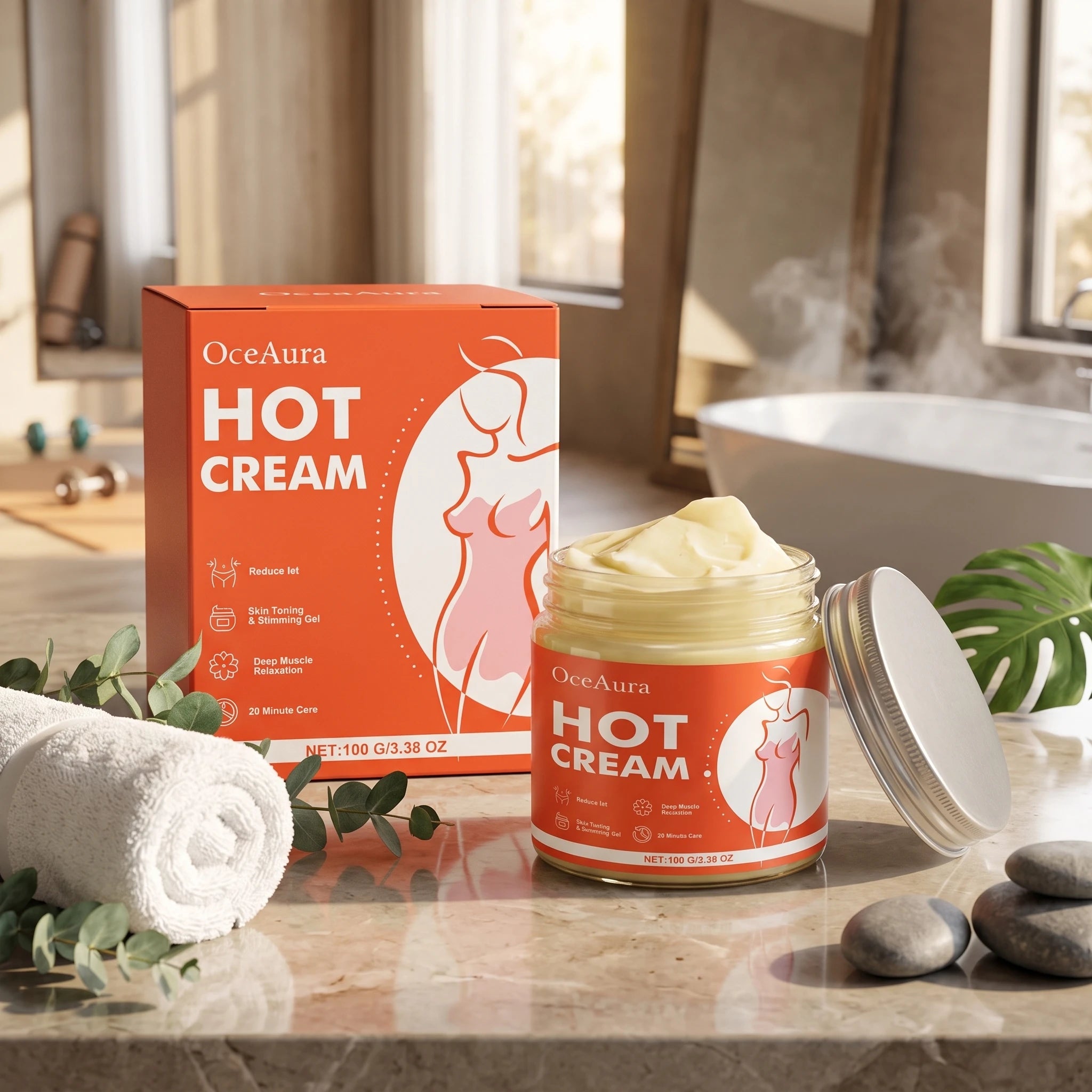 Anti-Cellulite Thermal Massage Cream for Body Slimming and Toning - 3