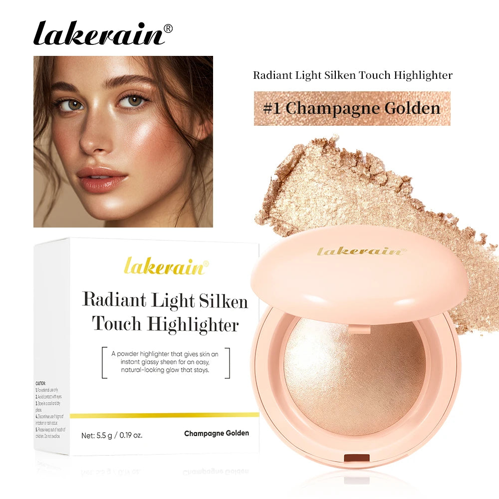 Silken Touch Shimmer Highlighter Powder for Radiant Glow