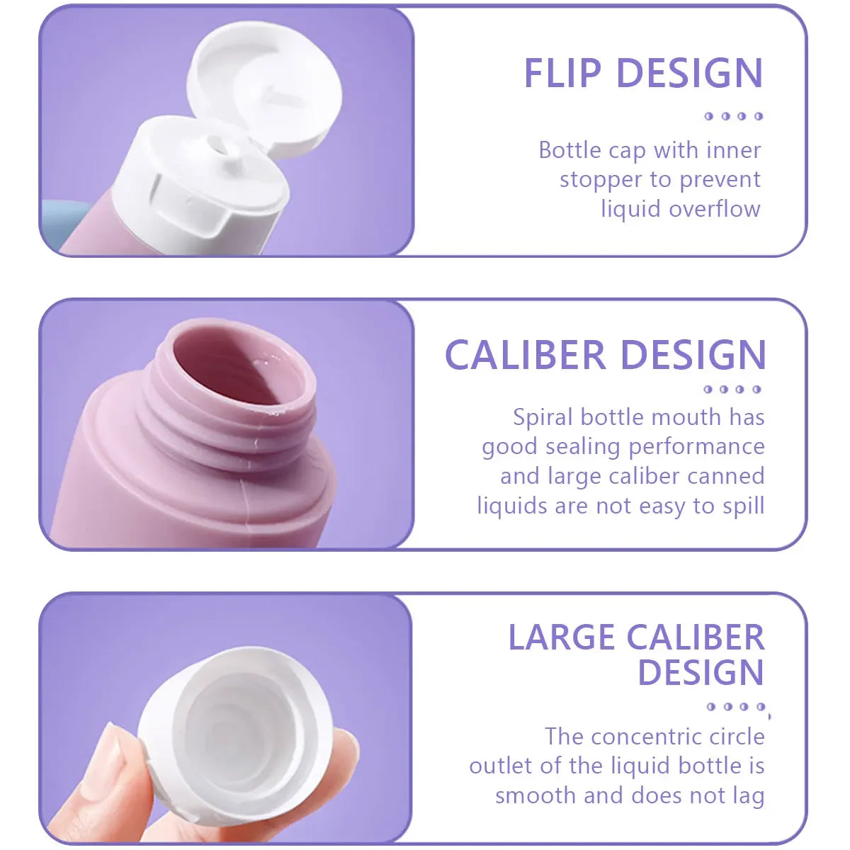 Leak-Proof Silicone Travel Bottles for Toiletries - 4