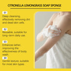 Exfoliating Lemon Scented Bath Sponge for Daily Body Cleansing