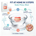 Portable Denture Storage and Cleaning Care Kit with Mirror