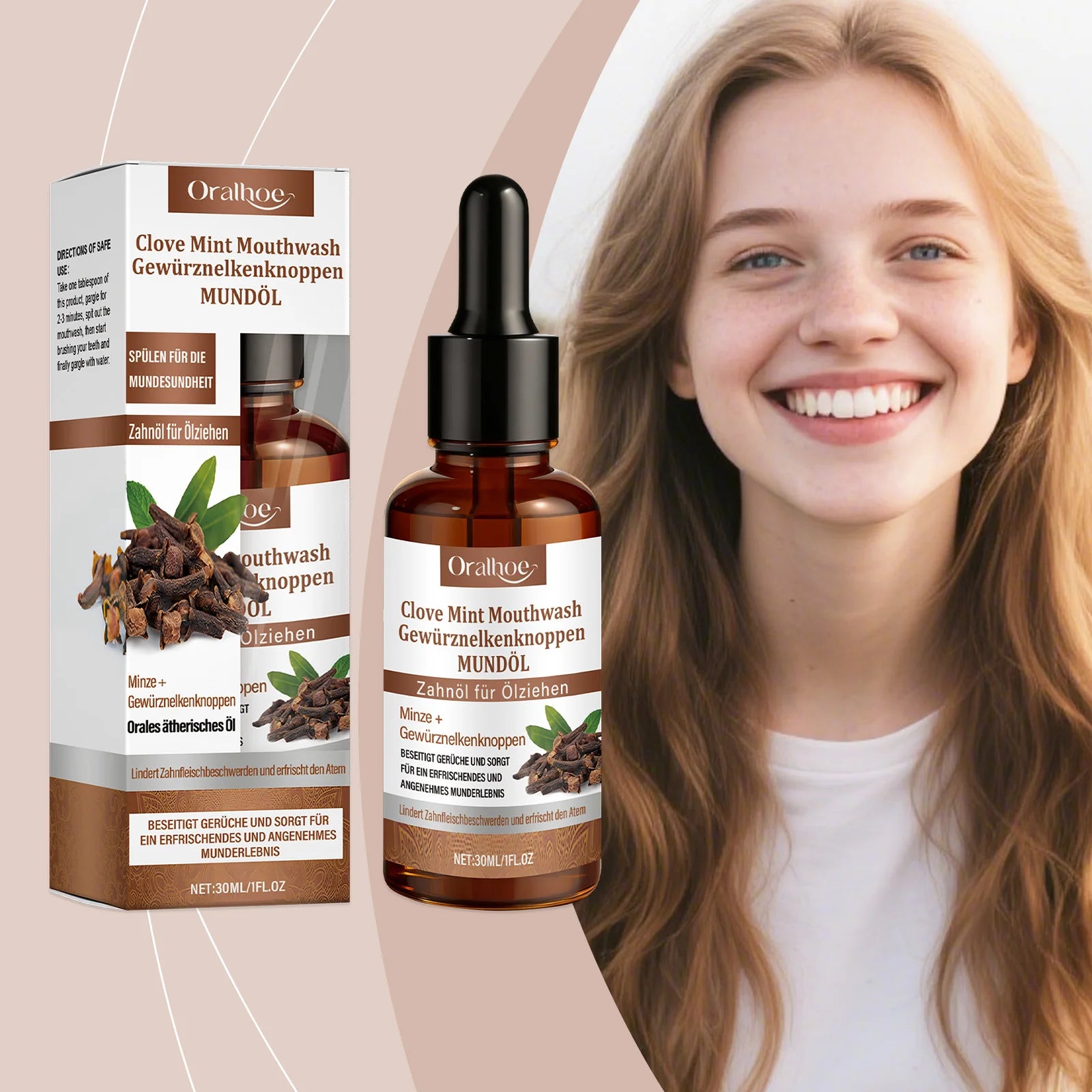 Clove Mint Mouthwash for Teeth Whitening and Bad Breath - 2