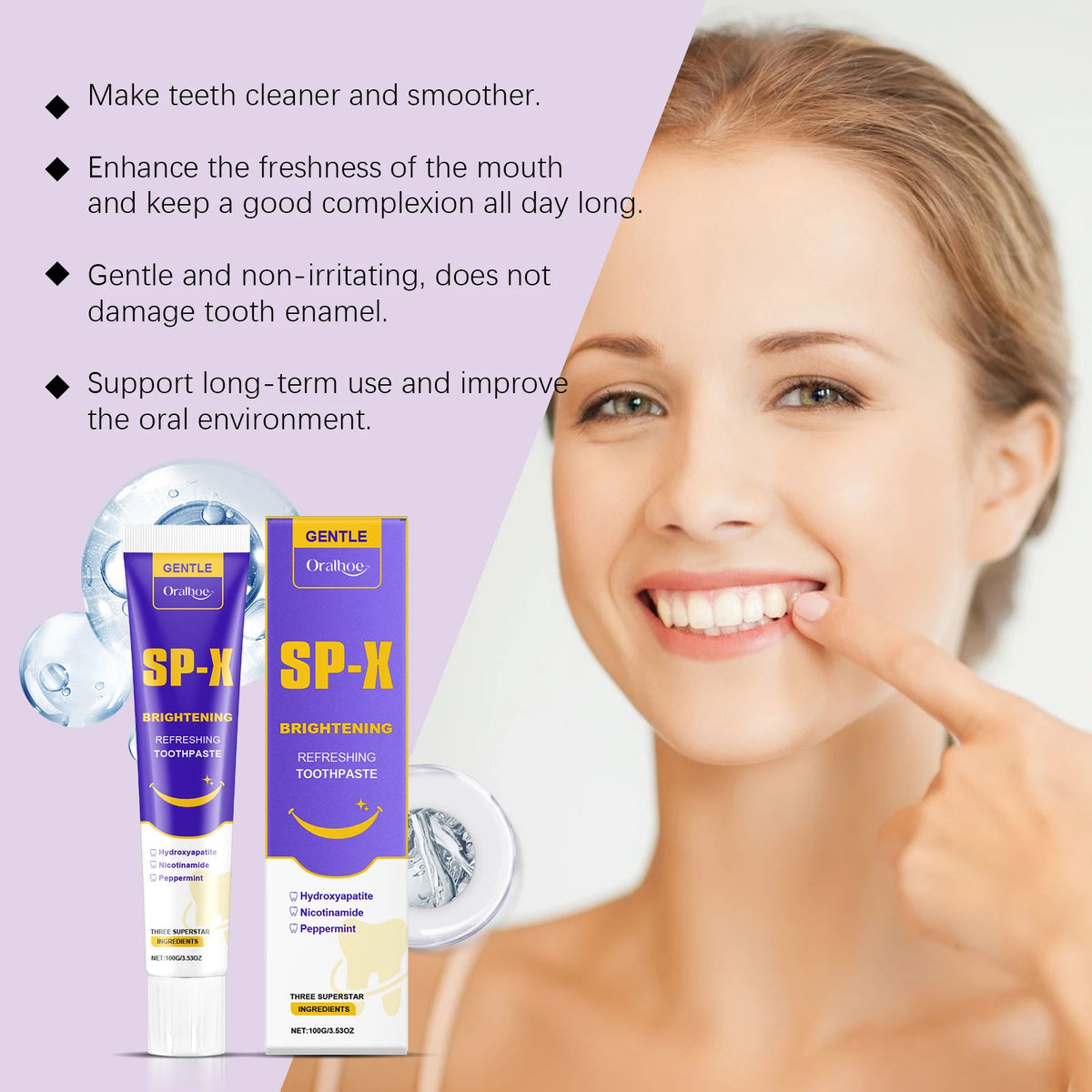 Brightening Toothpaste for Teeth Whitening and Stain Removal