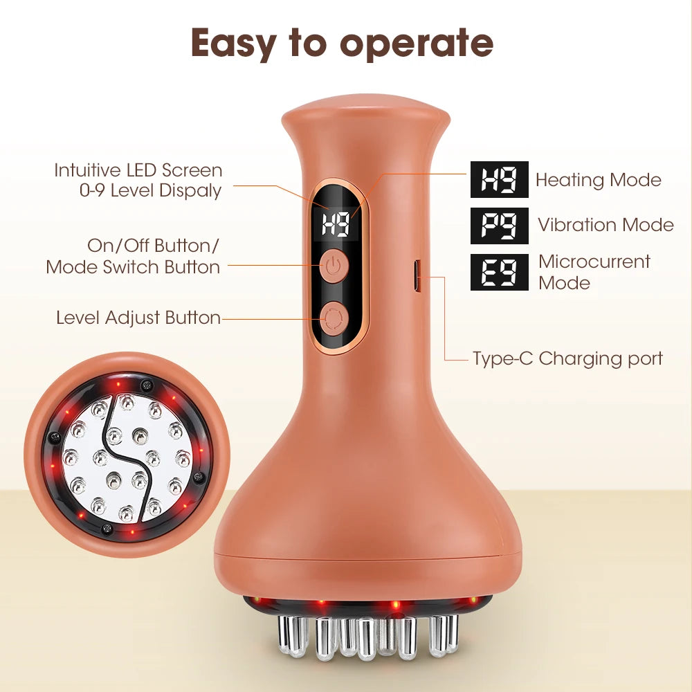 Electric Cordless Body Massager for Hot Compress and Cupping Therapy