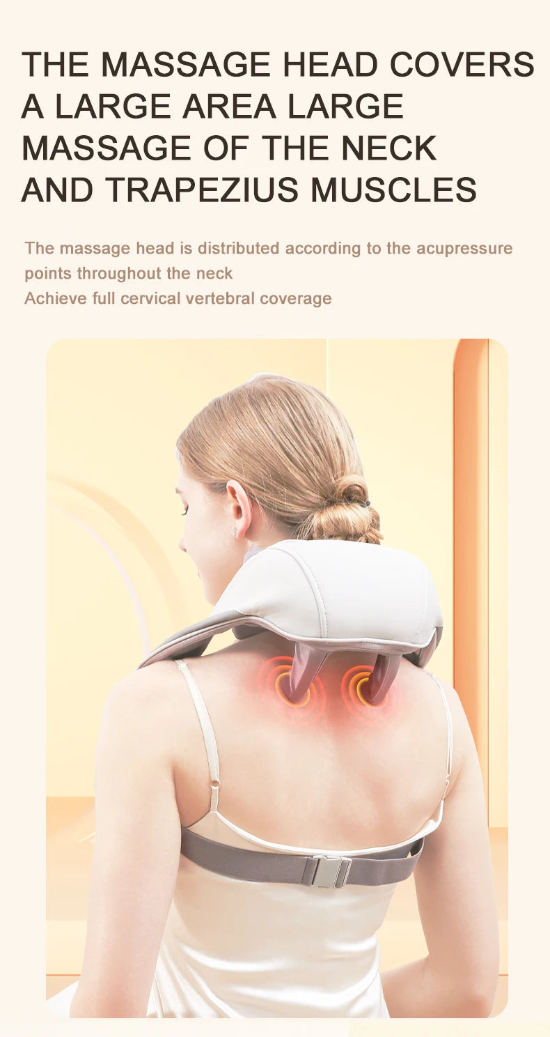 Wireless 6D Deep Tissue Neck and Shoulder Massager with Heat - 11