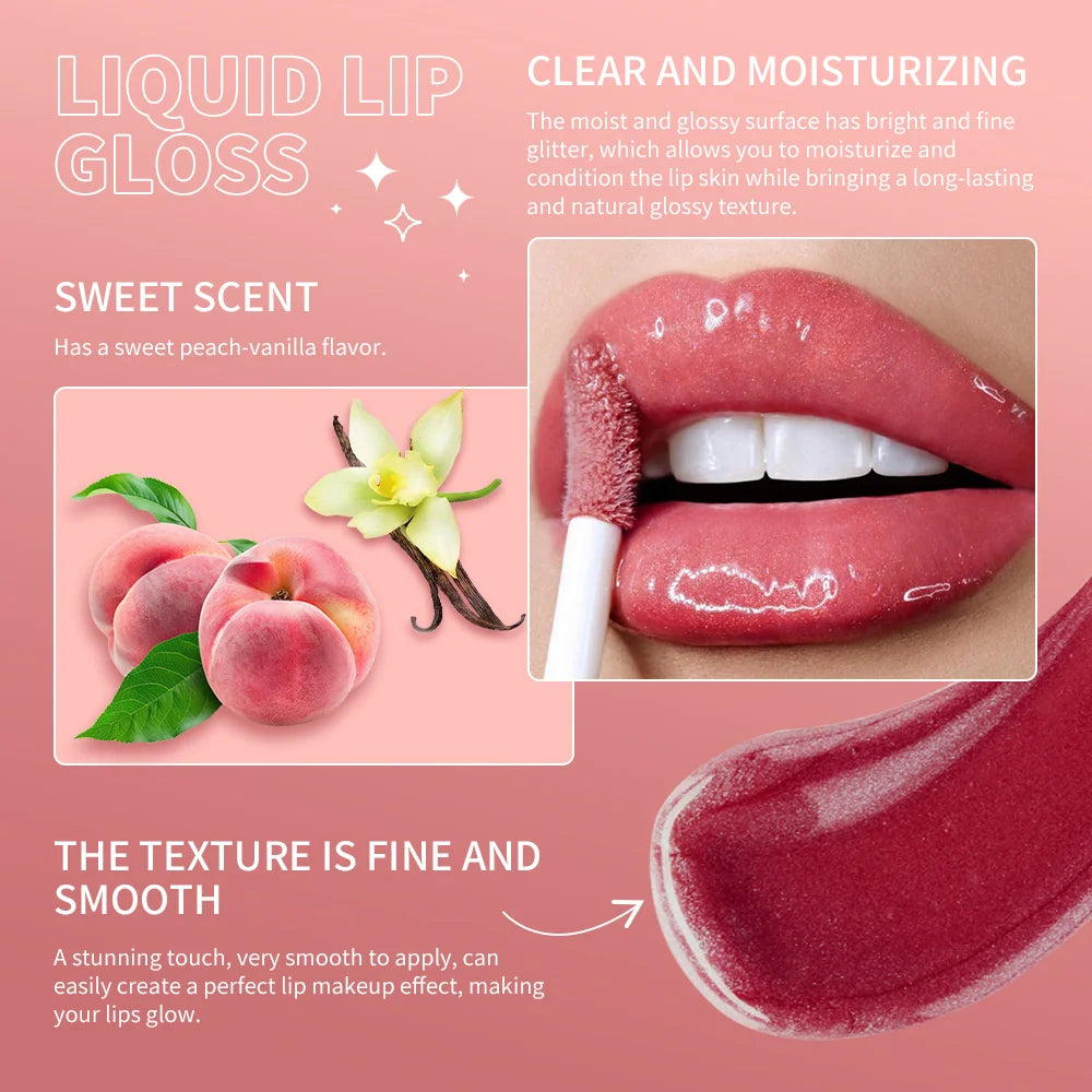 Moisturizing Shimmer Lip Gloss for Plump Hydrated Lips