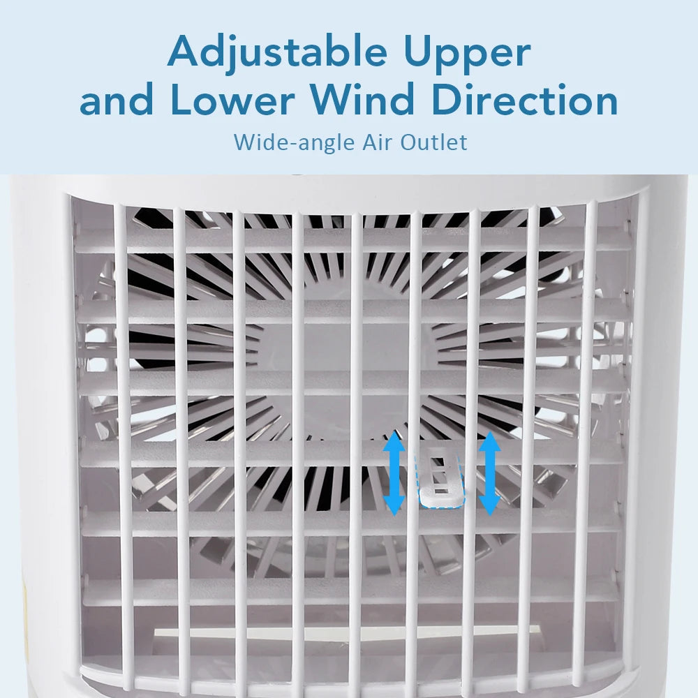 3-in-1 Portable Desktop Air Cooler and Humidifier Fan - 13