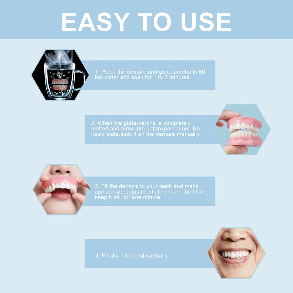 Adjustable Snap-On Cosmetic Dentures for Instant Smile Correction