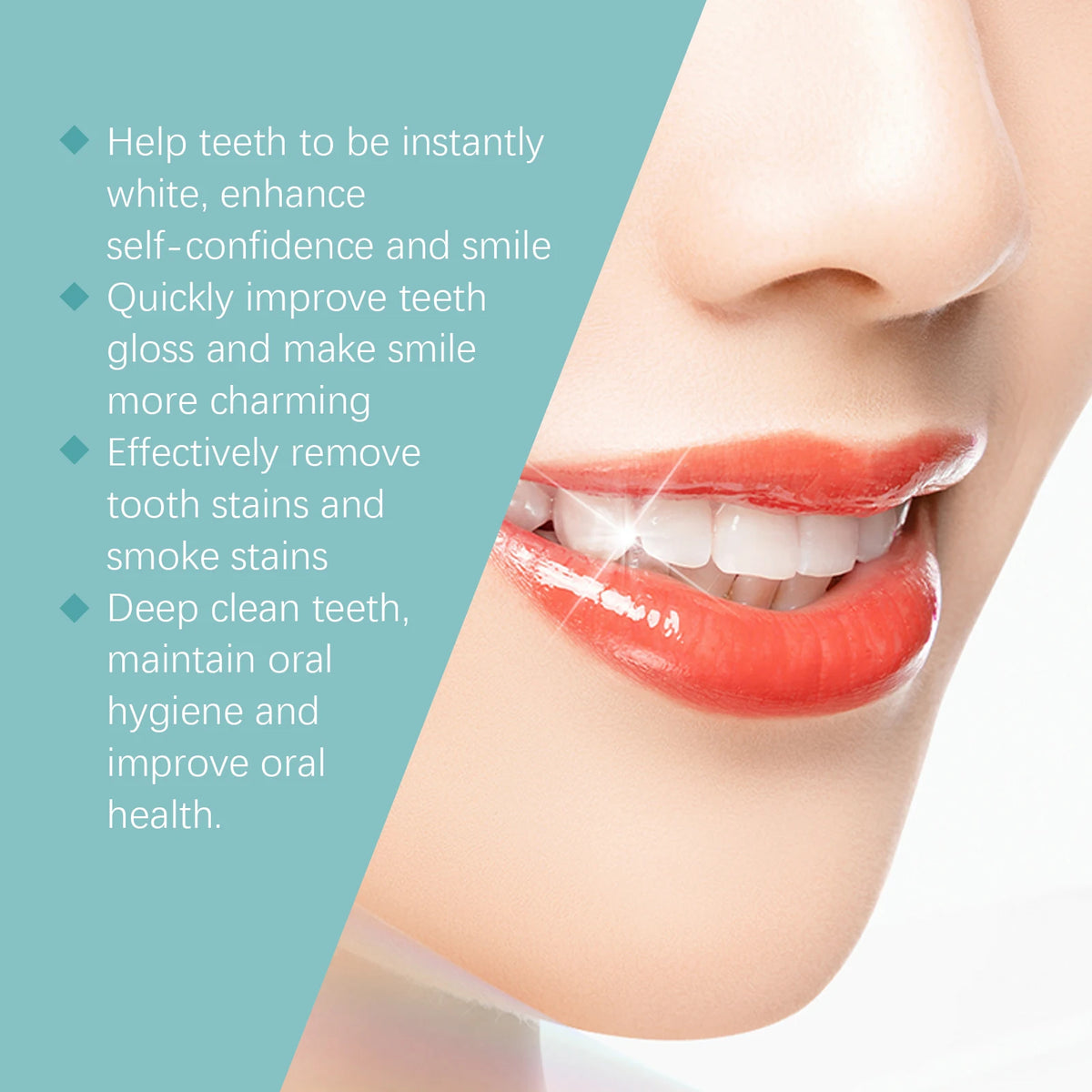 Instant Teeth Whitening Paint for Dental Stains and Brightening
