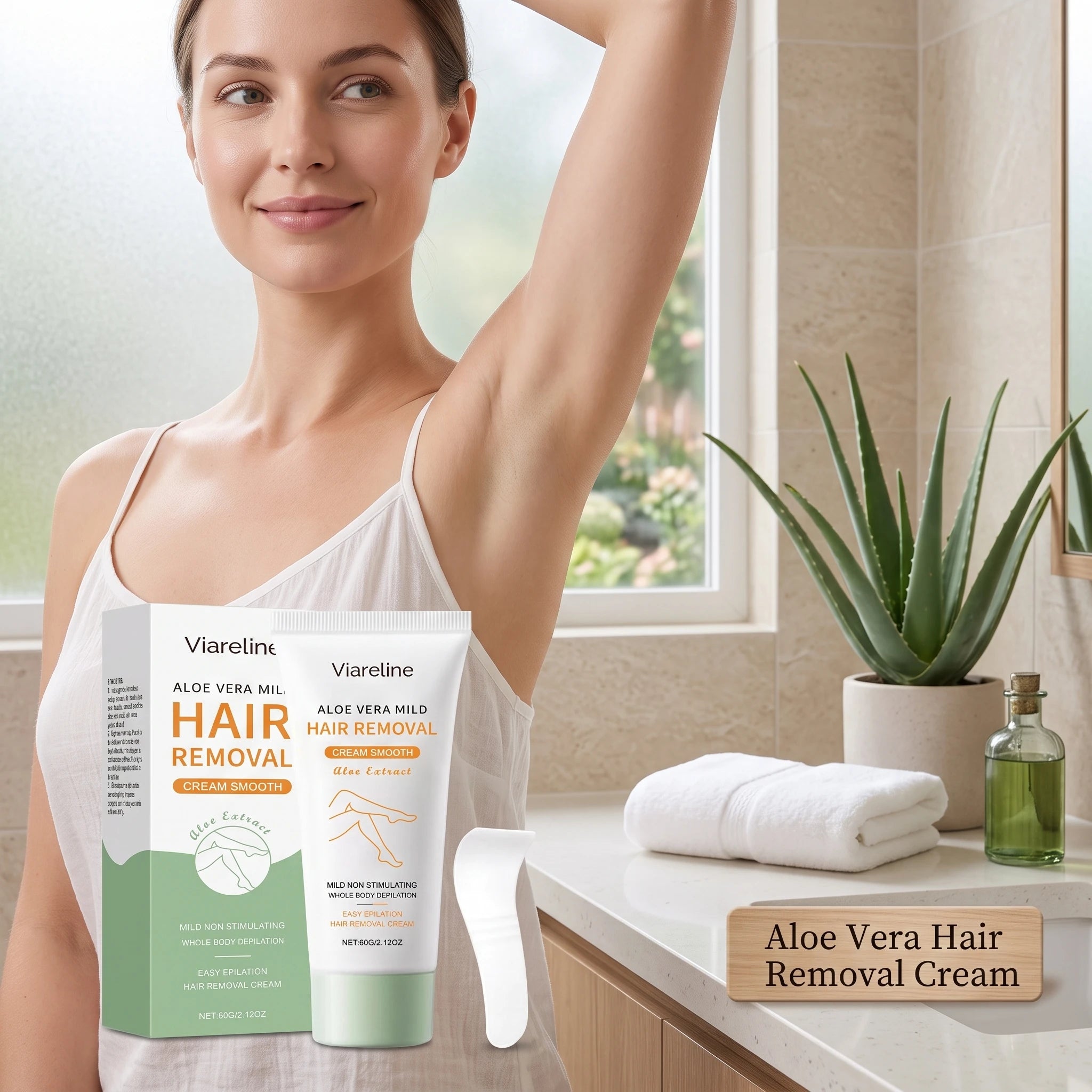 Aloe Vera Painless Hair Removal Cream for Whole Body - 6