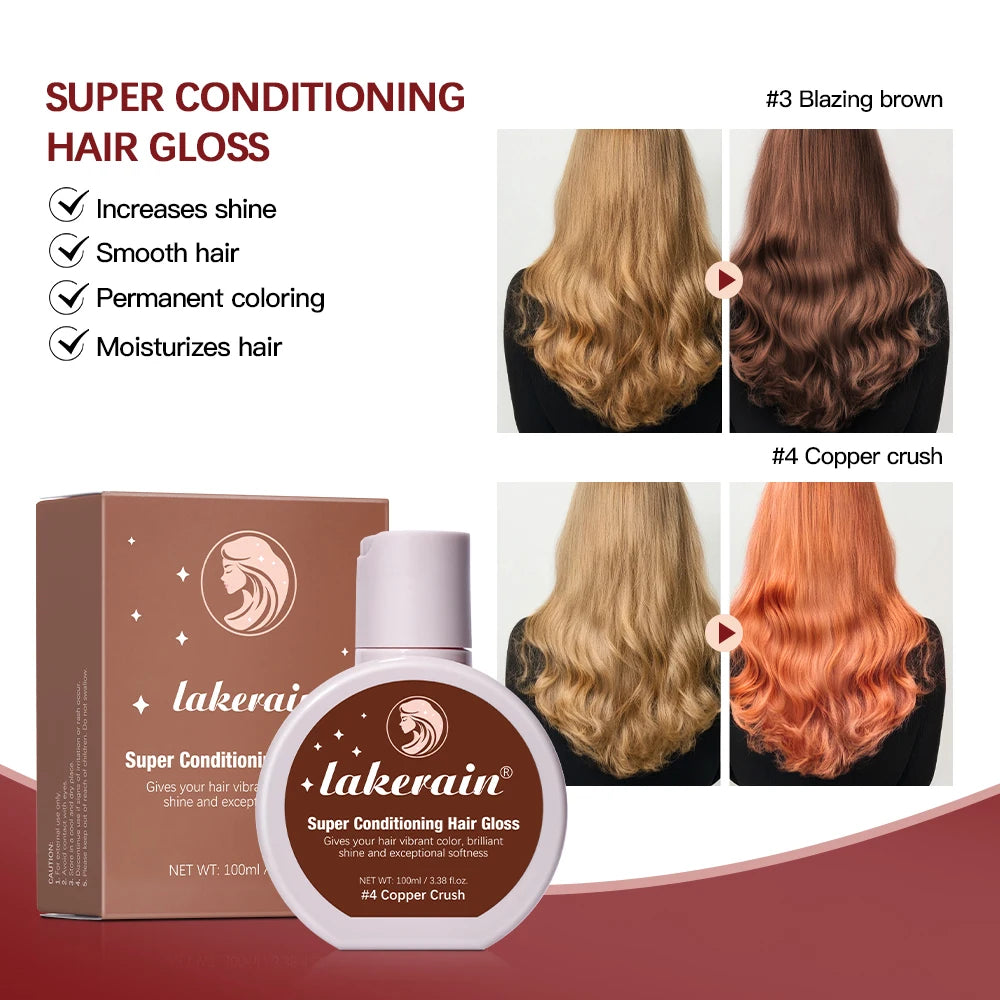 Conditioning Hair Gloss for Color Enhancement and Repair