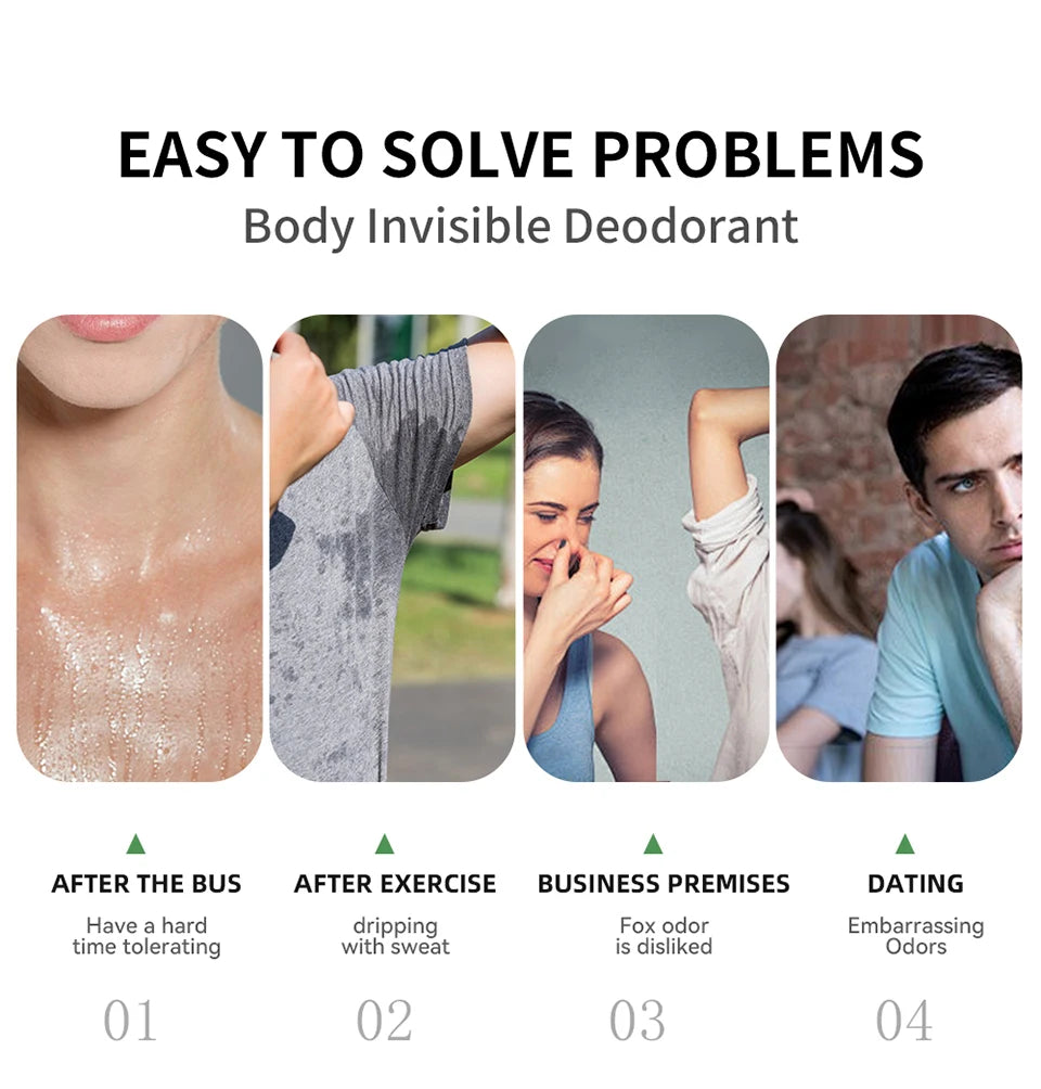Long-Lasting Invisible Full Body Deodorant Cream