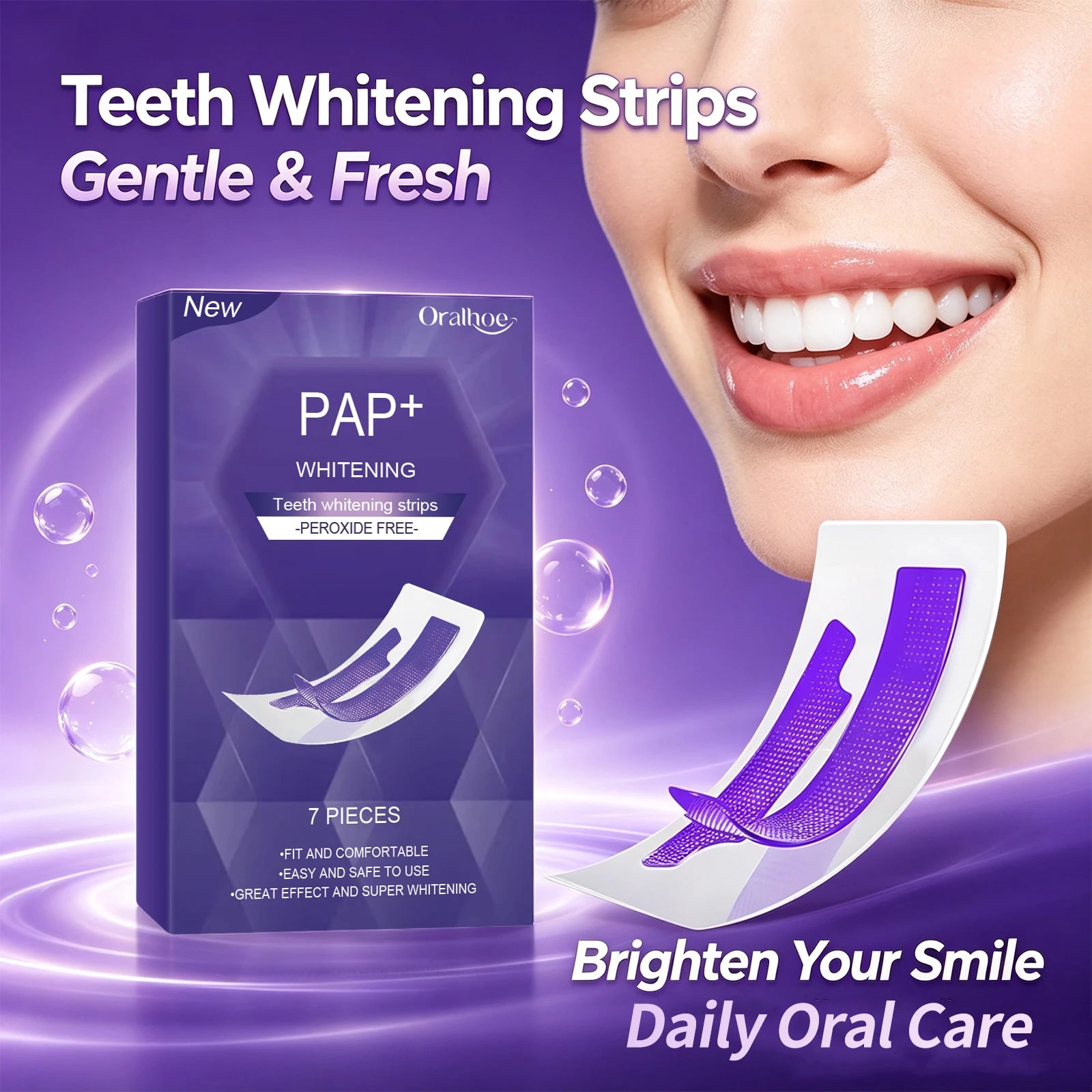 Peroxide-Free Teeth Whitening Strips for Sensitive Teeth - 5
