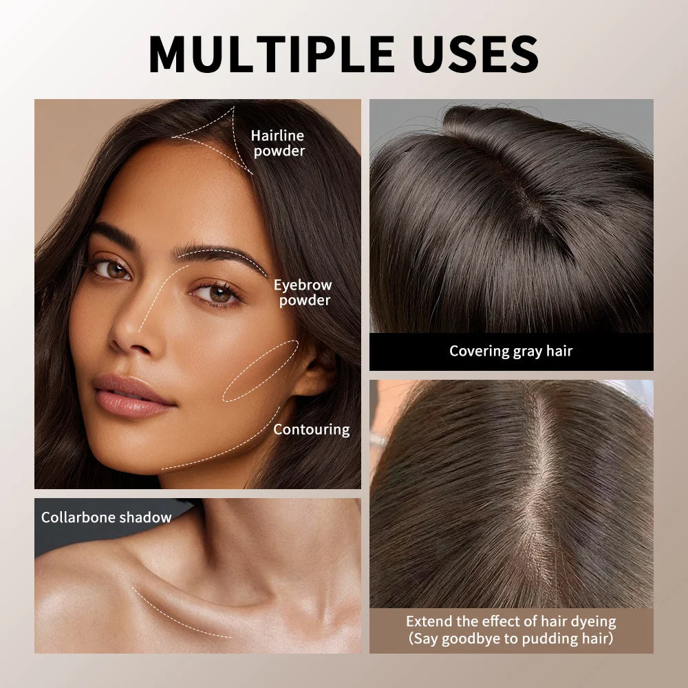 Waterproof Hair Root and Gray Hair Concealer Powder Palette
