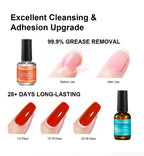 Nail Prep Dehydrator and Primer Set for Professional Manicure