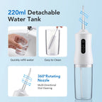 Portable Rechargeable Dental Water Flosser with 3 Cleaning Modes