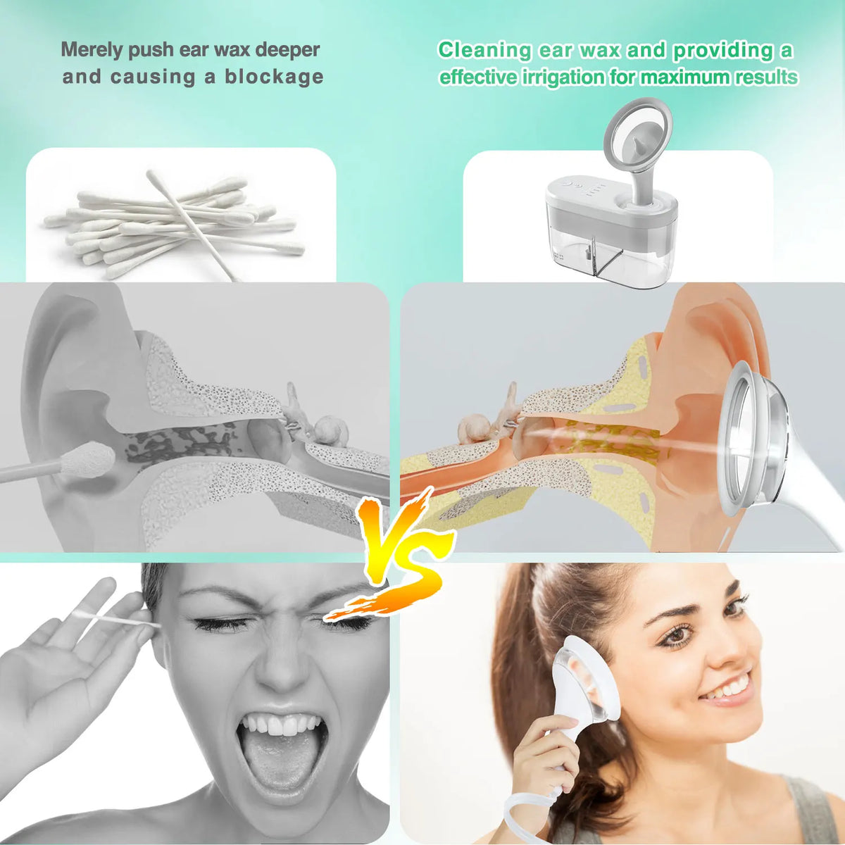 Electric Ear Wax Removal Irrigation System with 4 Modes