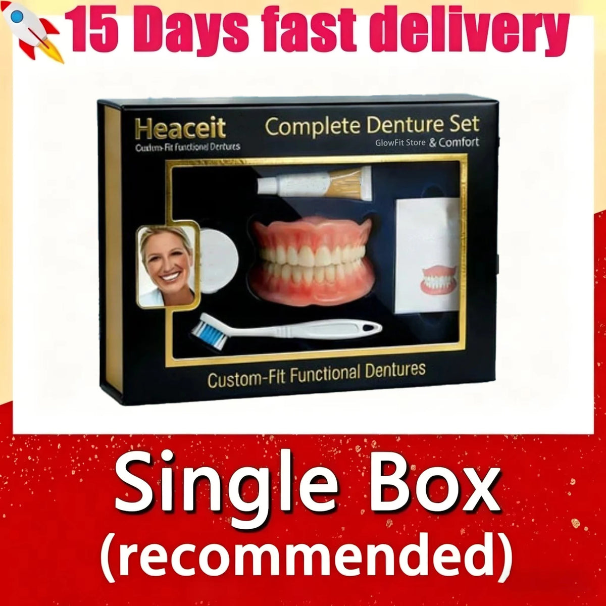 Comfort Fit Natural-Look Denture Set