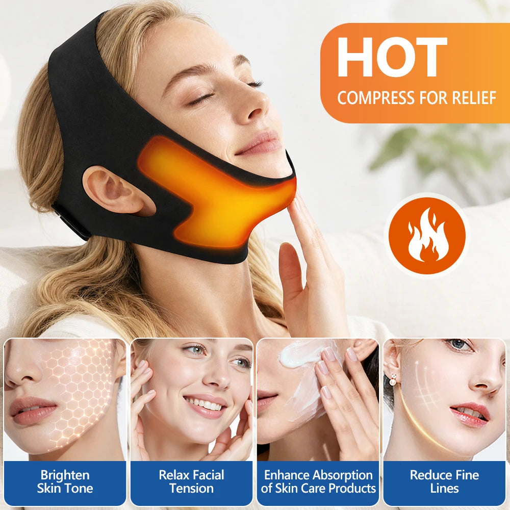 Hot and Cold Facial Compression Wrap for Chin and Face