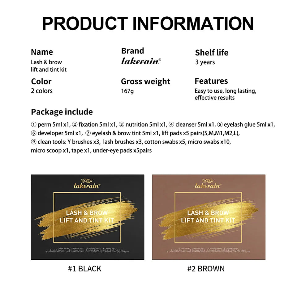 Professional Eyelash Lift and Brow Lamination Tinting Kit