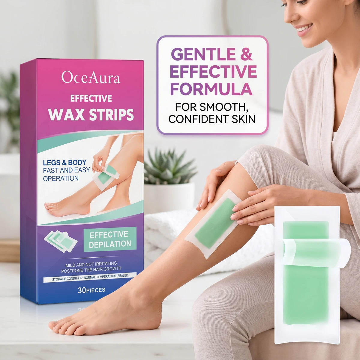 Full Body Hair Removal Wax Strips for Smooth Skin