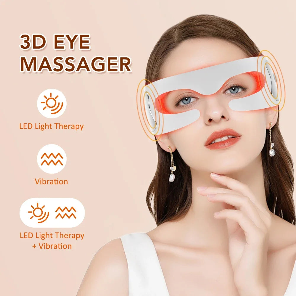3D Red Light Therapy Eye Massager for Fatigue and Dark Circles