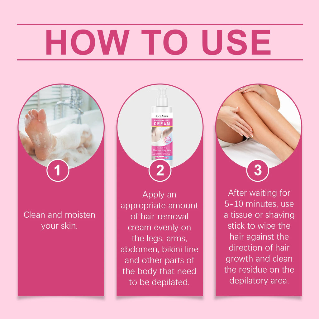 Painless Full Body Hair Removal Cream for Sensitive Skin