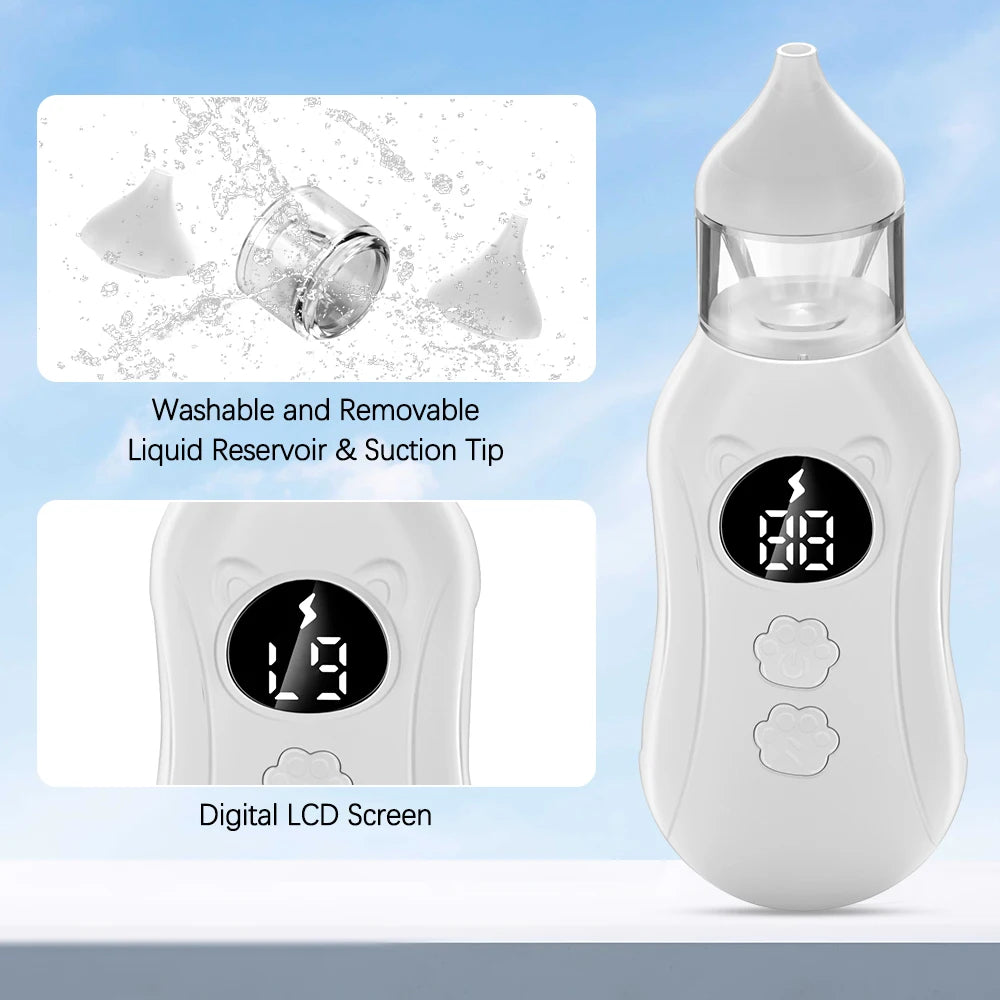Electric Baby Nasal Aspirator with Music and Adjustable Suction