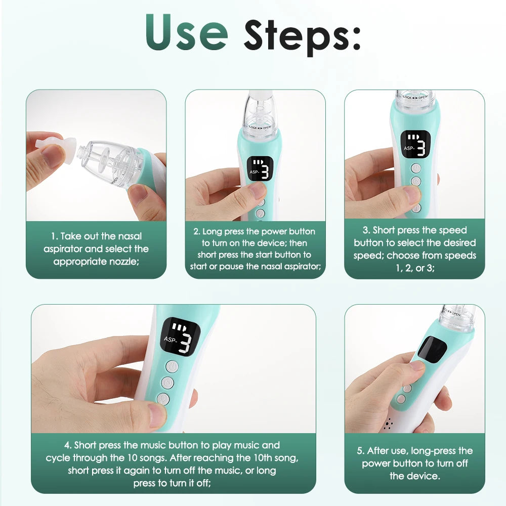 Rechargeable Electric Nasal Aspirator for Babies
