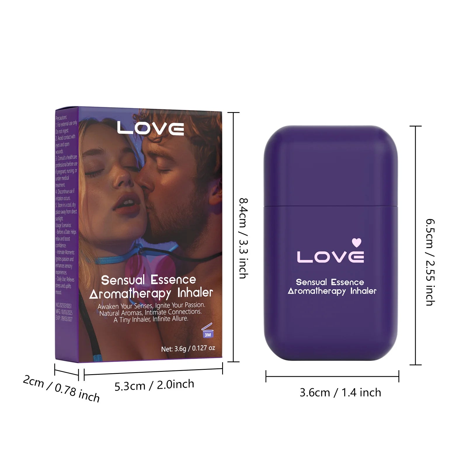 Dual-Hole Sensual Aromatherapy Inhaler for Couples - 8
