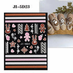 3D Christmas Cartoon Nail Art Sticker Decals