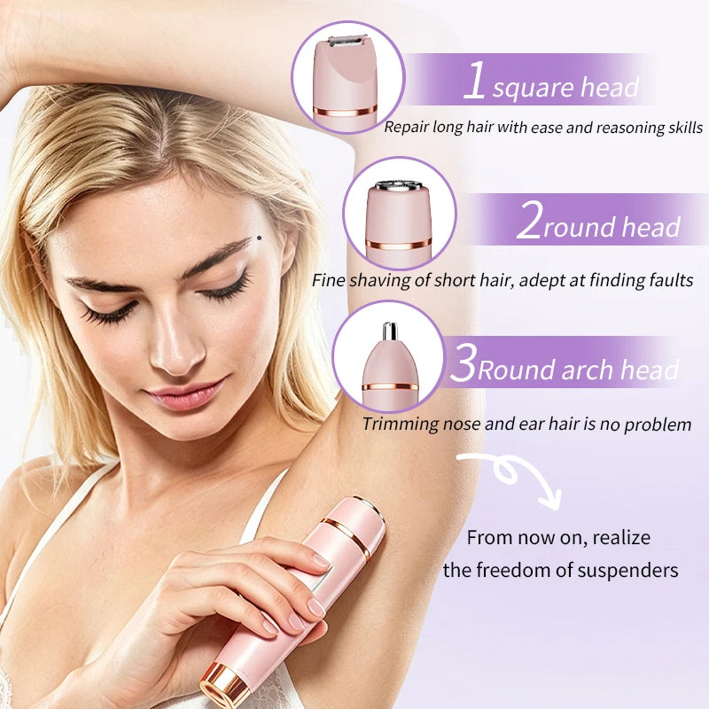 3-in-1 Waterproof Electric Shaver and Bikini Trimmer for Women